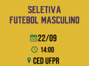 Seletiva de Futebol masculino da Atlética C7 acontecerá neste sábado, 22