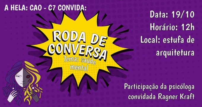 HELA promove roda de conversa sobre saúde mental nesta sexta, 19