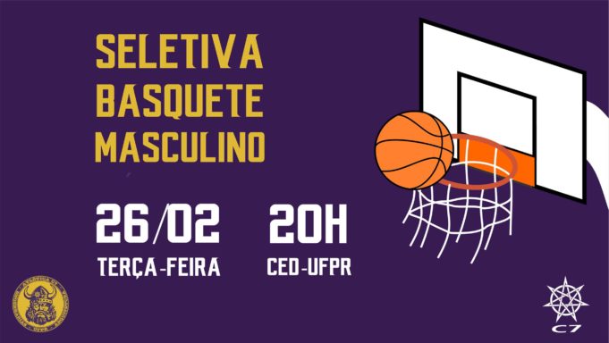 Seletiva do basquete masculino da Atlética C7 será nesta terça-feira