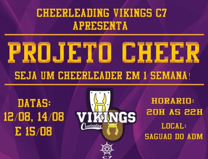 Vikings C7 Cheerleading apresenta o projeto cheer: Seja um cheerleader em 1 semana!
