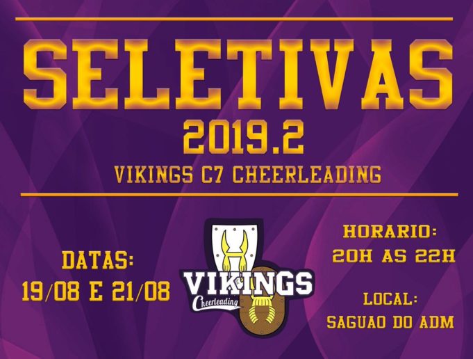 Seletivas do Vikings Cheerleading serão na próxima semana